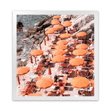Shop One Fire Club I (Square) Photo Art Print-Amalfi Coast Italy, Coastal, Orange, Photography, Square, View All-framed poster wall decor artwork