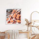 Shop One Fire Club I (Square) Photo Art Print-Amalfi Coast Italy, Coastal, Orange, Photography, Square, View All-framed poster wall decor artwork