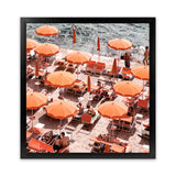 Shop One Fire Club II (Square) Photo Art Print-Amalfi Coast Italy, Coastal, Orange, Photography, Square, View All-framed poster wall decor artwork