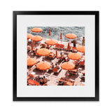 Shop One Fire Club II (Square) Photo Art Print-Amalfi Coast Italy, Coastal, Orange, Photography, Square, View All-framed poster wall decor artwork