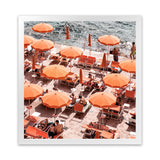 Shop One Fire Club II (Square) Photo Art Print-Amalfi Coast Italy, Coastal, Orange, Photography, Square, View All-framed poster wall decor artwork