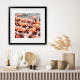 Shop One Fire Club II (Square) Photo Art Print-Amalfi Coast Italy, Coastal, Orange, Photography, Square, View All-framed poster wall decor artwork