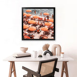 Shop One Fire Club II (Square) Photo Art Print-Amalfi Coast Italy, Coastal, Orange, Photography, Square, View All-framed poster wall decor artwork