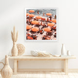 Shop One Fire Club II (Square) Photo Art Print-Amalfi Coast Italy, Coastal, Orange, Photography, Square, View All-framed poster wall decor artwork