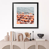Shop One Fire Club III (Square) Photo Art Print-Amalfi Coast Italy, Coastal, Orange, Photography, Square, View All-framed poster wall decor artwork