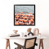 Shop One Fire Club III (Square) Photo Art Print-Amalfi Coast Italy, Coastal, Orange, Photography, Square, View All-framed poster wall decor artwork