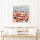 Shop One Fire Club III (Square) Photo Art Print-Amalfi Coast Italy, Coastal, Orange, Photography, Square, View All-framed poster wall decor artwork