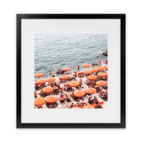 Shop One Fire Club IV (Square) Photo Art Print-Amalfi Coast Italy, Coastal, Orange, Photography, Square, View All-framed poster wall decor artwork