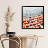 Shop One Fire Club IV (Square) Photo Art Print-Amalfi Coast Italy, Coastal, Orange, Photography, Square, View All-framed poster wall decor artwork