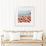 Shop One Fire Club IV (Square) Photo Art Print-Amalfi Coast Italy, Coastal, Orange, Photography, Square, View All-framed poster wall decor artwork