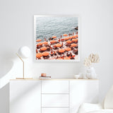 Shop One Fire Club IV (Square) Photo Art Print-Amalfi Coast Italy, Coastal, Orange, Photography, Square, View All-framed poster wall decor artwork