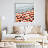 Shop One Fire Club IV (Square) Photo Canvas Art Print-Amalfi Coast Italy, Coastal, Orange, Photography, Photography Canvas Prints, Square, View All-framed wall decor artwork