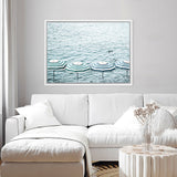 Shop Capri Island Umbrellas Photo Canvas Art Print-Amalfi Coast Italy, Blue, Coastal, Landscape, Photography, Photography Canvas Prints, Tropical, View All-framed wall decor artwork