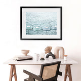 Shop Capri Island Umbrellas Photo Art Print-Amalfi Coast Italy, Blue, Coastal, Landscape, Photography, Tropical, View All-framed poster wall decor artwork