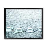 Shop Capri Island Umbrellas Photo Art Print-Amalfi Coast Italy, Blue, Coastal, Landscape, Photography, Tropical, View All-framed poster wall decor artwork