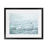 Shop Capri Island Umbrellas Photo Art Print-Amalfi Coast Italy, Blue, Coastal, Landscape, Photography, Tropical, View All-framed poster wall decor artwork