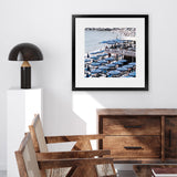 Shop Mar Di Cobalto (Square) Photo Art Print-Amalfi Coast Italy, Blue, Coastal, Photography, Square, View All-framed poster wall decor artwork