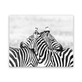Shop Zebra Hug Photo Art Print-African, Animals, Black, Landscape, Photography, View All, White-framed poster wall decor artwork