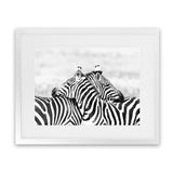 Shop Zebra Hug Photo Art Print-African, Animals, Black, Landscape, Photography, View All, White-framed poster wall decor artwork