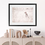Shop Grazing Cheetah Photo Art Print-African, Animals, Landscape, Neutrals, Photography, Pink, View All-framed poster wall decor artwork