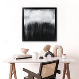 Shop Black & White Abstract I (Square) Art Print-Abstract, Black, Square, View All-framed painted poster wall decor artwork