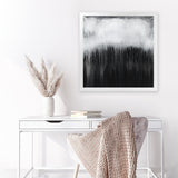 Shop Black & White Abstract I (Square) Art Print-Abstract, Black, Square, View All-framed painted poster wall decor artwork