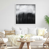 Shop Black & White Abstract I (Square) Canvas Art Print-Abstract, Black, Square, View All-framed wall decor artwork