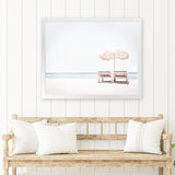 Shop Pink Parasol II Photo Art Print-Boho, Coastal, Landscape, Photography, Tropical, View All, White-framed poster wall decor artwork