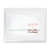 Shop Pink Parasol II Photo Art Print-Boho, Coastal, Landscape, Photography, Tropical, View All, White-framed poster wall decor artwork