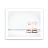 Shop Pink Parasol II Photo Art Print-Boho, Coastal, Landscape, Photography, Tropical, View All, White-framed poster wall decor artwork