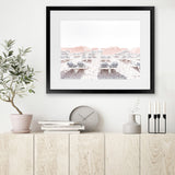 Shop Pastel Summer II Photo Art Print-Coastal, Landscape, Photography, Pink, View All, White-framed poster wall decor artwork