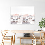 Shop Pastel Summer II Photo Canvas Print-Coastal, Landscape, Photography Canvas Prints, Pink, View All, White-framed wall decor artwork