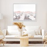 Shop Pastel Summer II Photo Canvas Print-Coastal, Landscape, Photography Canvas Prints, Pink, View All, White-framed wall decor artwork