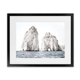 Shop Capri Rocks Photo Art Print-Blue, Coastal, Landscape, Neutrals, Photography, View All, White-framed poster wall decor artwork