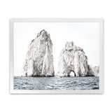 Shop Capri Rocks Photo Art Print-Blue, Coastal, Landscape, Neutrals, Photography, View All, White-framed poster wall decor artwork