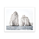Shop Capri Rocks Photo Art Print-Blue, Coastal, Landscape, Neutrals, Photography, View All, White-framed poster wall decor artwork