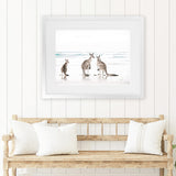 Shop Three Kangaroos Photo Art Print-Animals, Boho, Coastal, Landscape, Neutrals, Photography, View All, White-framed poster wall decor artwork