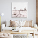 Shop Australian Farm I (Square) Canvas Art Print-Boho, Nature, Neutrals, Pink, Scandinavian, Square, View All-framed wall decor artwork