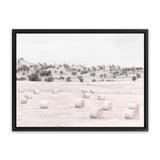 Shop Australian Farm II Canvas Art Print-Horizontal, Landscape, Nature, Neutrals, Pink, Rectangle, Scandinavian, View All-framed wall decor artwork