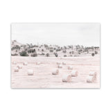 Shop Australian Farm II Canvas Art Print-Horizontal, Landscape, Nature, Neutrals, Pink, Rectangle, Scandinavian, View All-framed wall decor artwork