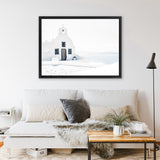 Shop Santorini I Photo Canvas Art Print-Boho, Coastal, Greece, Hamptons, Landscape, Photography Canvas Prints, View All, White-framed wall decor artwork