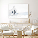 Shop Santorini I Photo Canvas Art Print-Boho, Coastal, Greece, Hamptons, Landscape, Photography Canvas Prints, View All, White-framed wall decor artwork