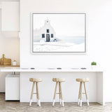 Shop Santorini I Photo Canvas Art Print-Boho, Coastal, Greece, Hamptons, Landscape, Photography Canvas Prints, View All, White-framed wall decor artwork
