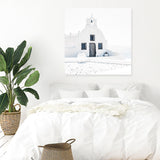 Shop Santorini I (Square) Photo Canvas Print-Boho, Coastal, Greece, Hamptons, Photography, Photography Canvas Prints, Square, View All, White-framed wall decor artwork