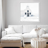 Shop Santorini I (Square) Photo Canvas Print-Boho, Coastal, Greece, Hamptons, Photography, Photography Canvas Prints, Square, View All, White-framed wall decor artwork