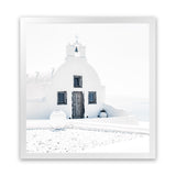 Shop Santorini I (Square) Photo Art Print-Boho, Coastal, Greece, Photography, Square, View All, White-framed poster wall decor artwork
