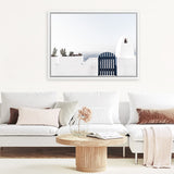 Shop Santorini II Photo Canvas Art Print-Blue, Coastal, Greece, Landscape, Photography, Photography Canvas Prints, View All, White-framed wall decor artwork