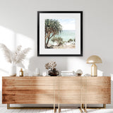 Shop Palm Tree Views III (Square) Photo Art Print-Boho, Coastal, Green, Photography, Square, View All-framed poster wall decor artwork
