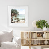 Shop Palm Tree Views III (Square) Photo Art Print-Boho, Coastal, Green, Photography, Square, View All-framed poster wall decor artwork