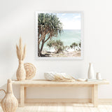 Shop Palm Tree Views III (Square) Photo Art Print-Boho, Coastal, Green, Photography, Square, View All-framed poster wall decor artwork